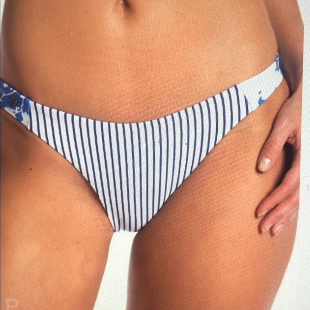 Maaji Blue Miami Park Bikini Bottom NWT Large